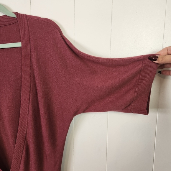 Ann Taylor Short Sleeve Sweater Deep V-Neck Pink Size Large Office Work Winter - Picture 4 of 10